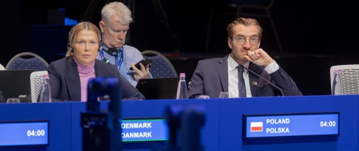 Wiceminister Jan Szyszko podczas posiedzenia ministrów odpowiedzialnych za politykę spójności w Budapeszcie.